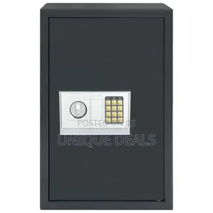 Digital Safe With Lock Dark Grey 40 X 35 X 60 Cm Steel