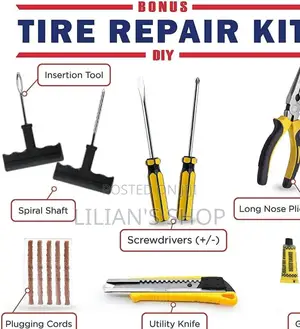 Portable 12v Dual-Cylinder Car Air Compressor and Tire Repair Kit