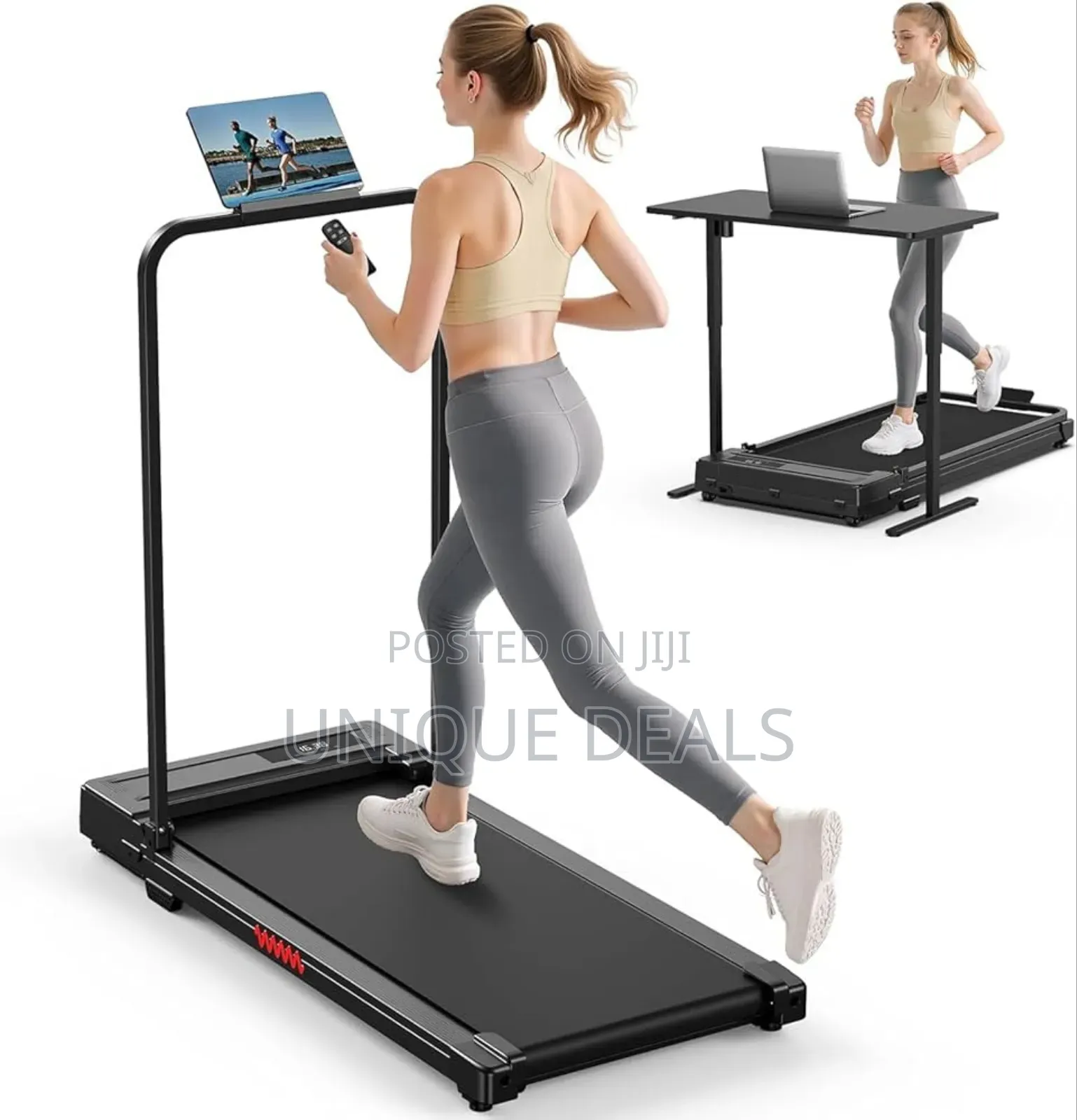 Foldable Treadmill, 300 Lb Capacity Walking Pad 2.5hp Under Desk