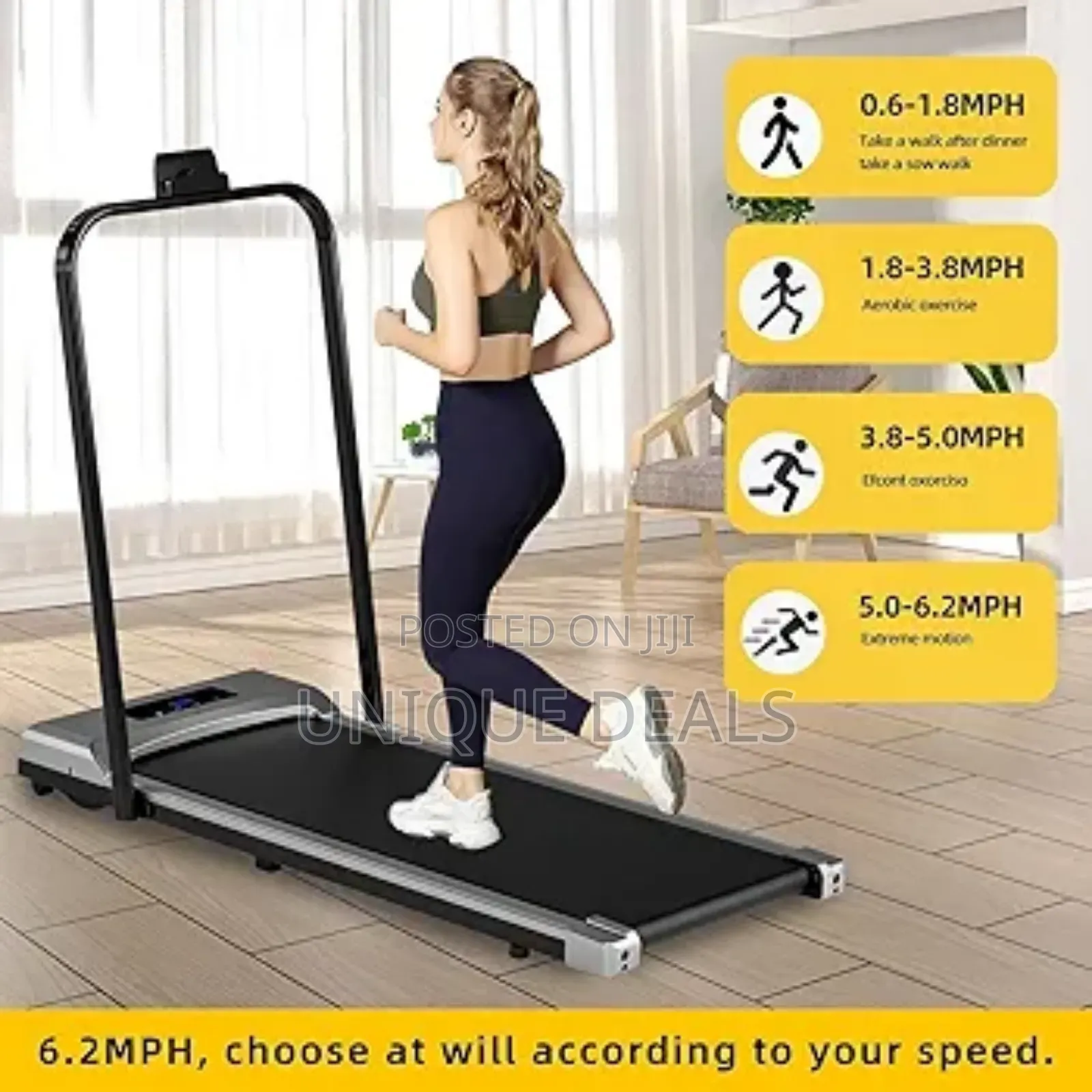 Foldable Treadmill, 300 Lb Capacity Walking Pad 2.5hp Under Desk
