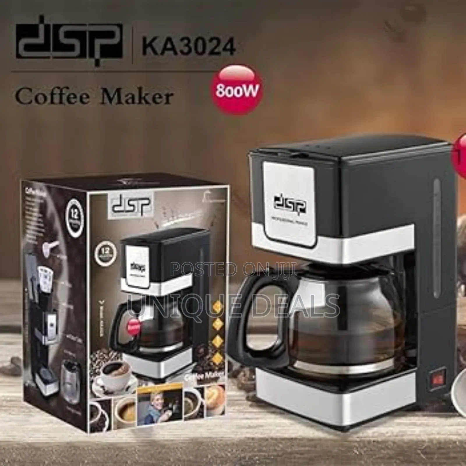 DSP Coffee Maker, Coffee Machine, 800-Watt Power
