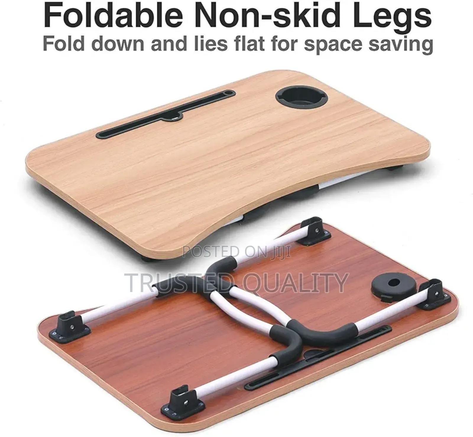 Foldable Laptop Table With Bottle Holder
