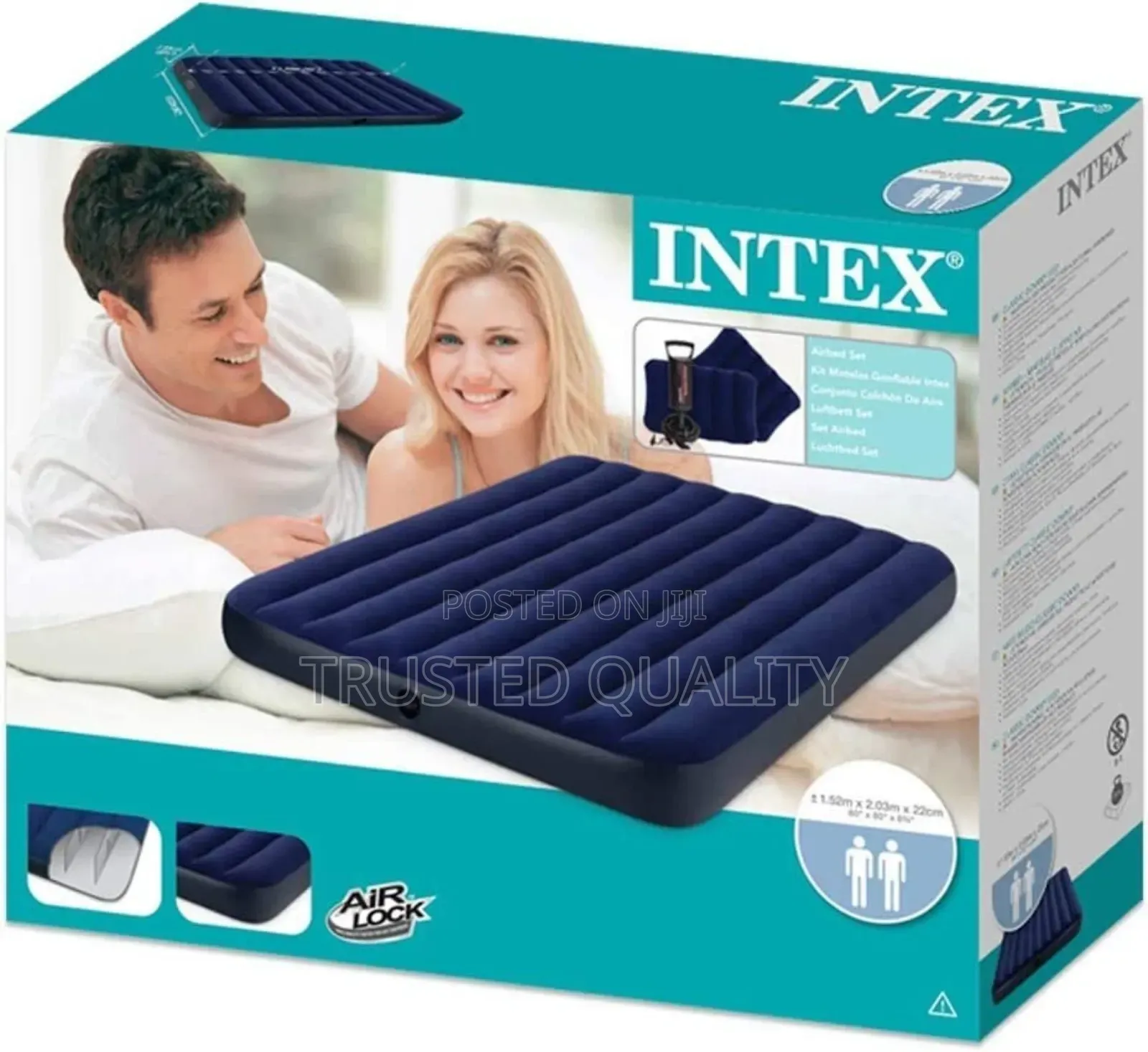 5*6 Air Mattress With Pillows and Pump(Intex)