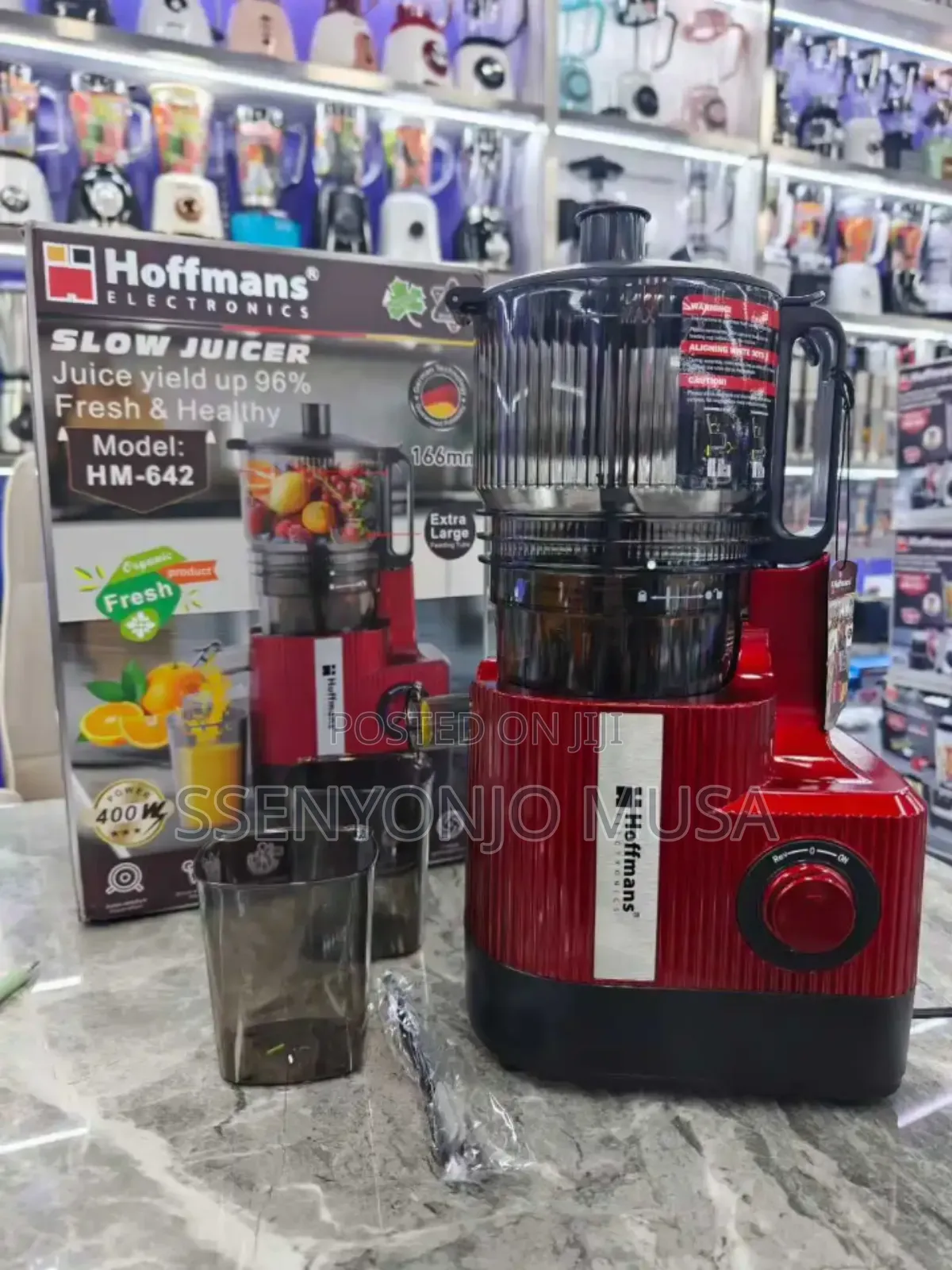 Hoffmans Slow Juicer Hm-642 – 400w Cold Press Juicer With 166mm Wide
