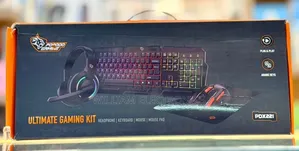 Porodo 4in1 Gaming Set - Keyboard, Headphones, Mouse Pad Starter Kit