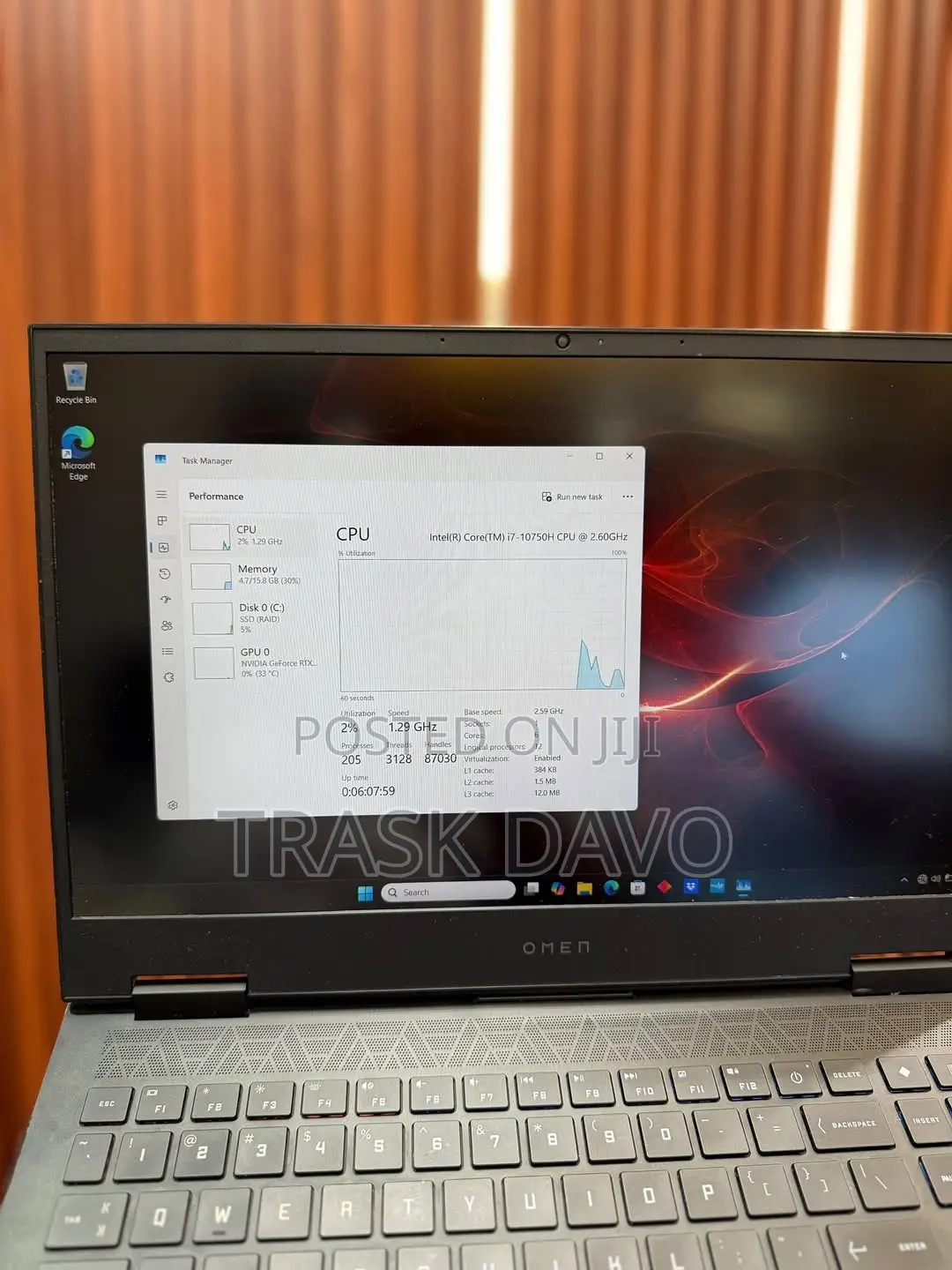 Laptop HP Omen 15 16GB Intel Core i7 SSHD (Hybrid) 512GB