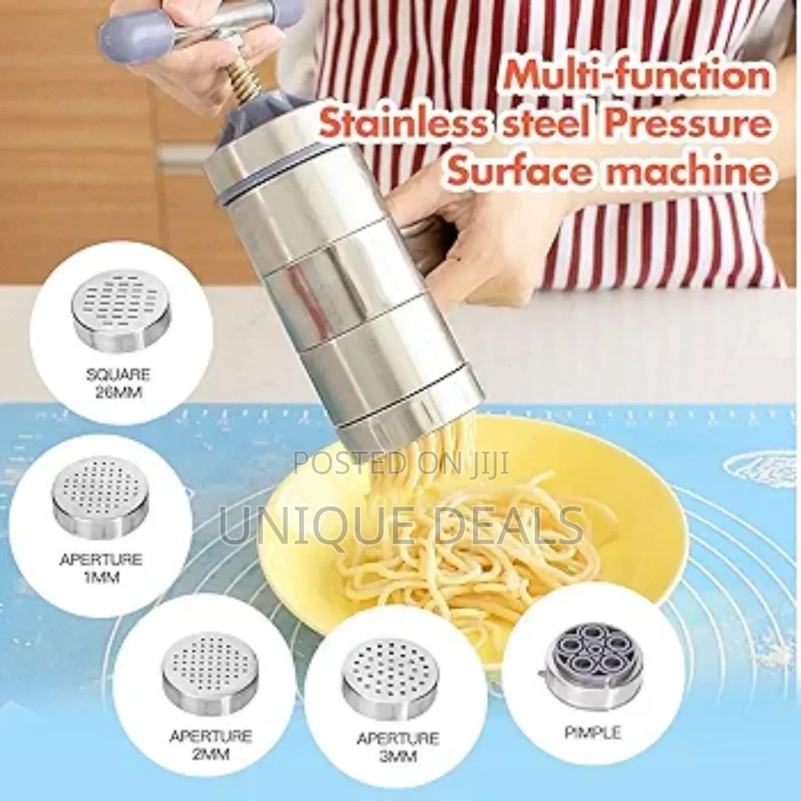 Manual Noodles Press Hand Crank Spaghetti Fettuccine Noodle Press