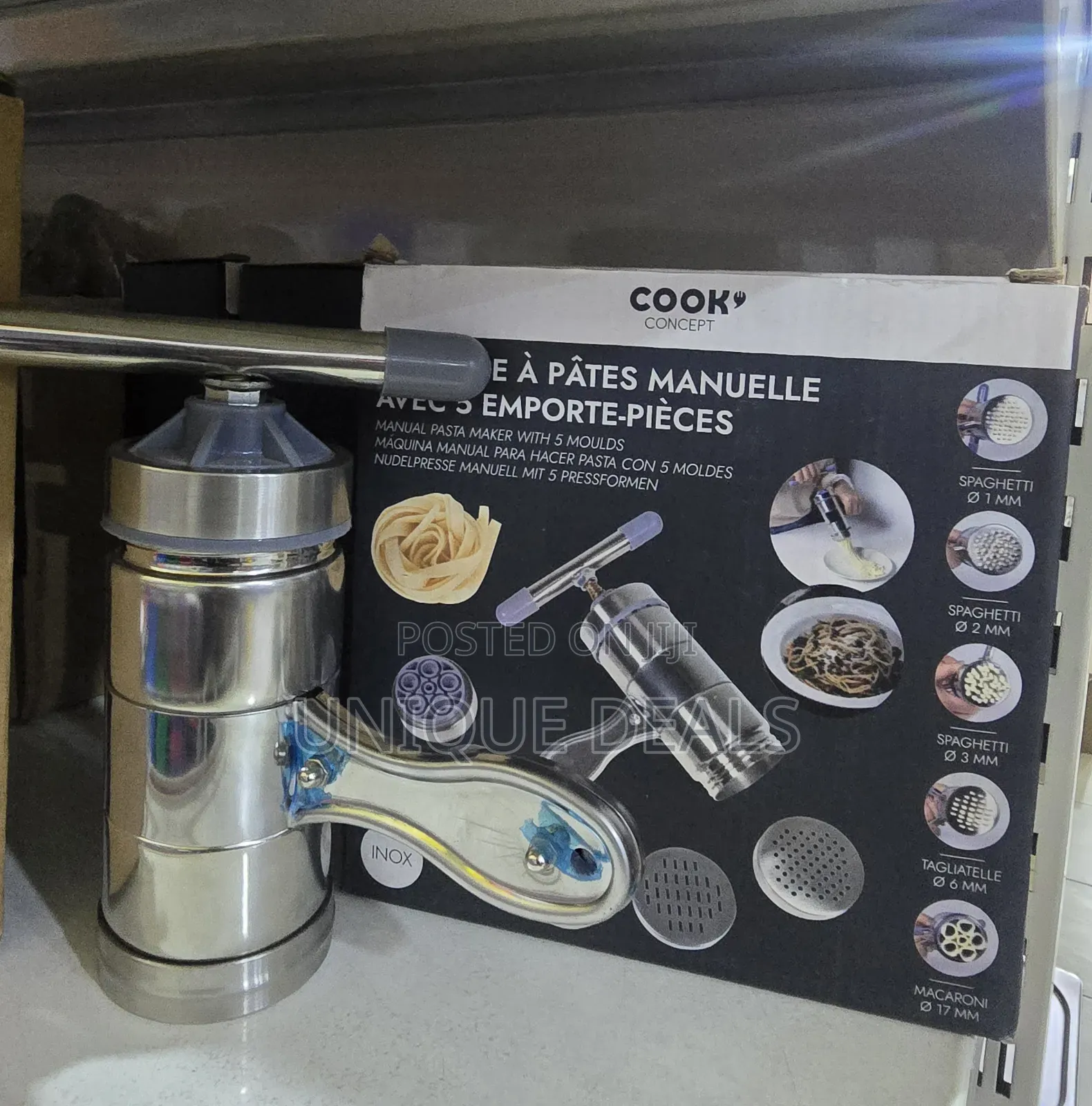 Manual Noodles Press Hand Crank Spaghetti Fettuccine Noodle Press