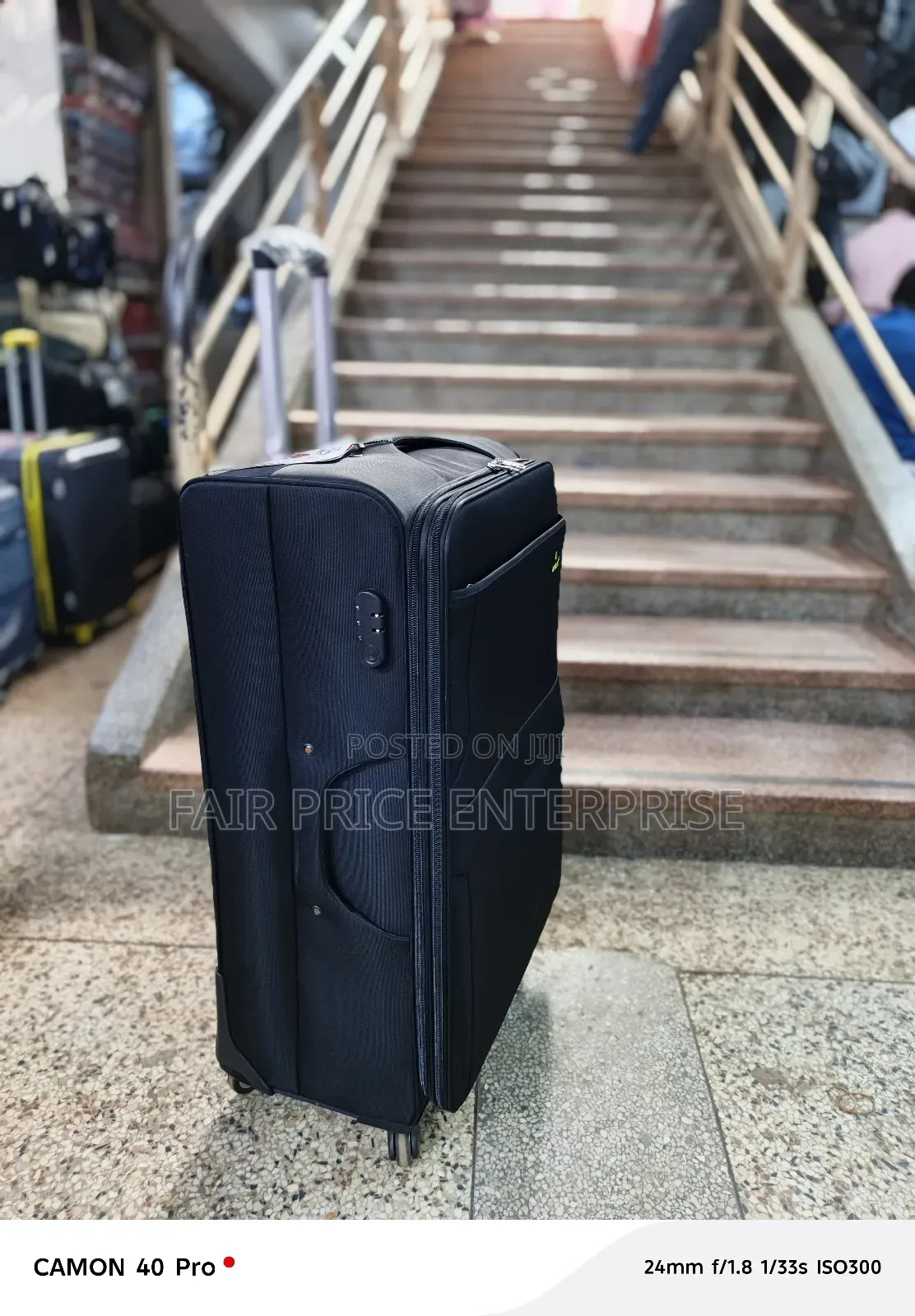 Original Cloth Suitcases. Medium Size
