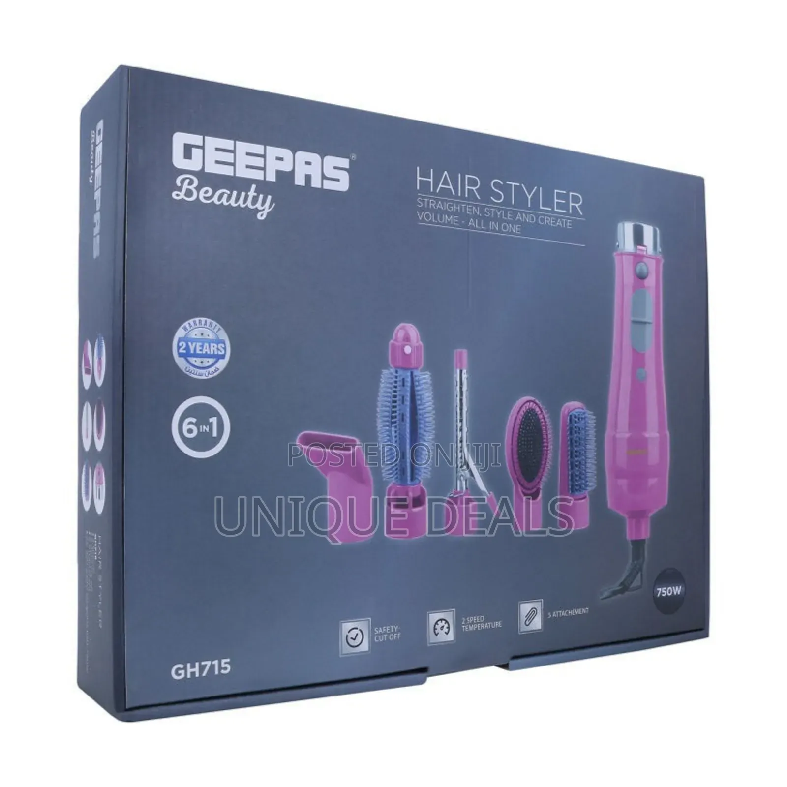 Geepas Gh715 6-in-1 Hair Styler