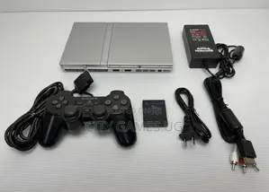Sonyplaystation 2 Silver Slimps2 Console Fullset Available in Kampala