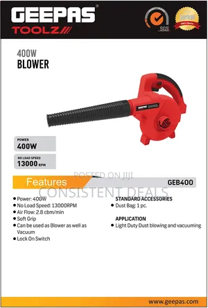 Geepas Electric Blower- Geb400-240 | 13000 RPM