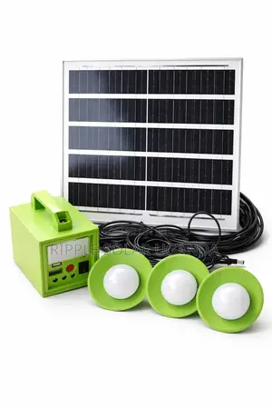 40W Portable Solar Lighting Kit With 3 LED Bulbs USB Charging