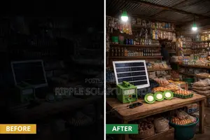 40w Portable Solar Lighting Kit 3 Bulbs