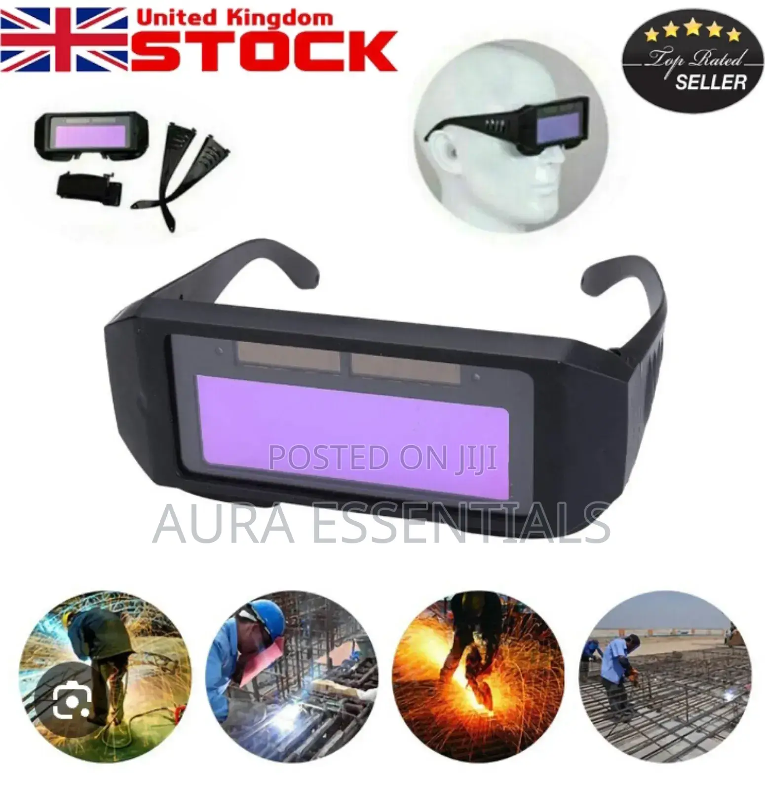Solar-powered Auto-darkening Welding Goggles