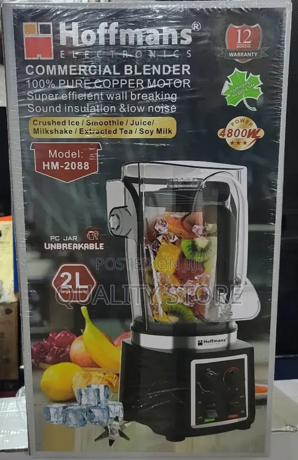 Hoffmans Commercial Electric Blender 2 L Hm-2088