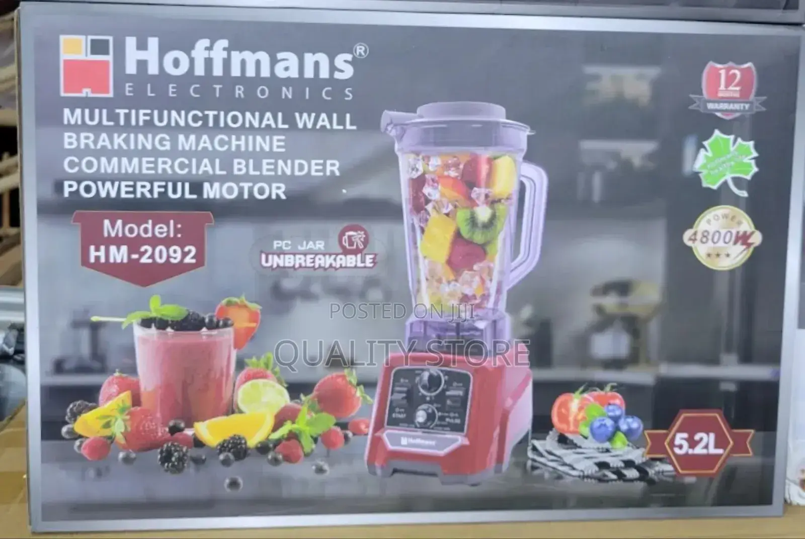 Hoffmans Multifunctional Wall Breaking Commercial Blender Hm-2092
