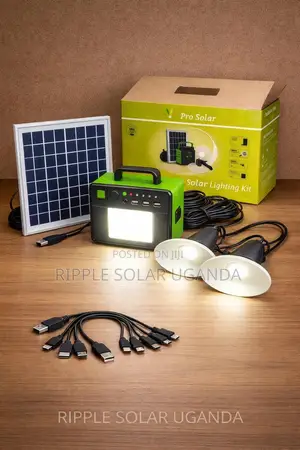 6w Portable Solar Lighting Kit Phone Charging 5ah Battery Kampala