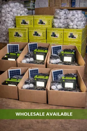 6w Portable Solar Lighting Kit Phone Charging 5ah Battery Kampala