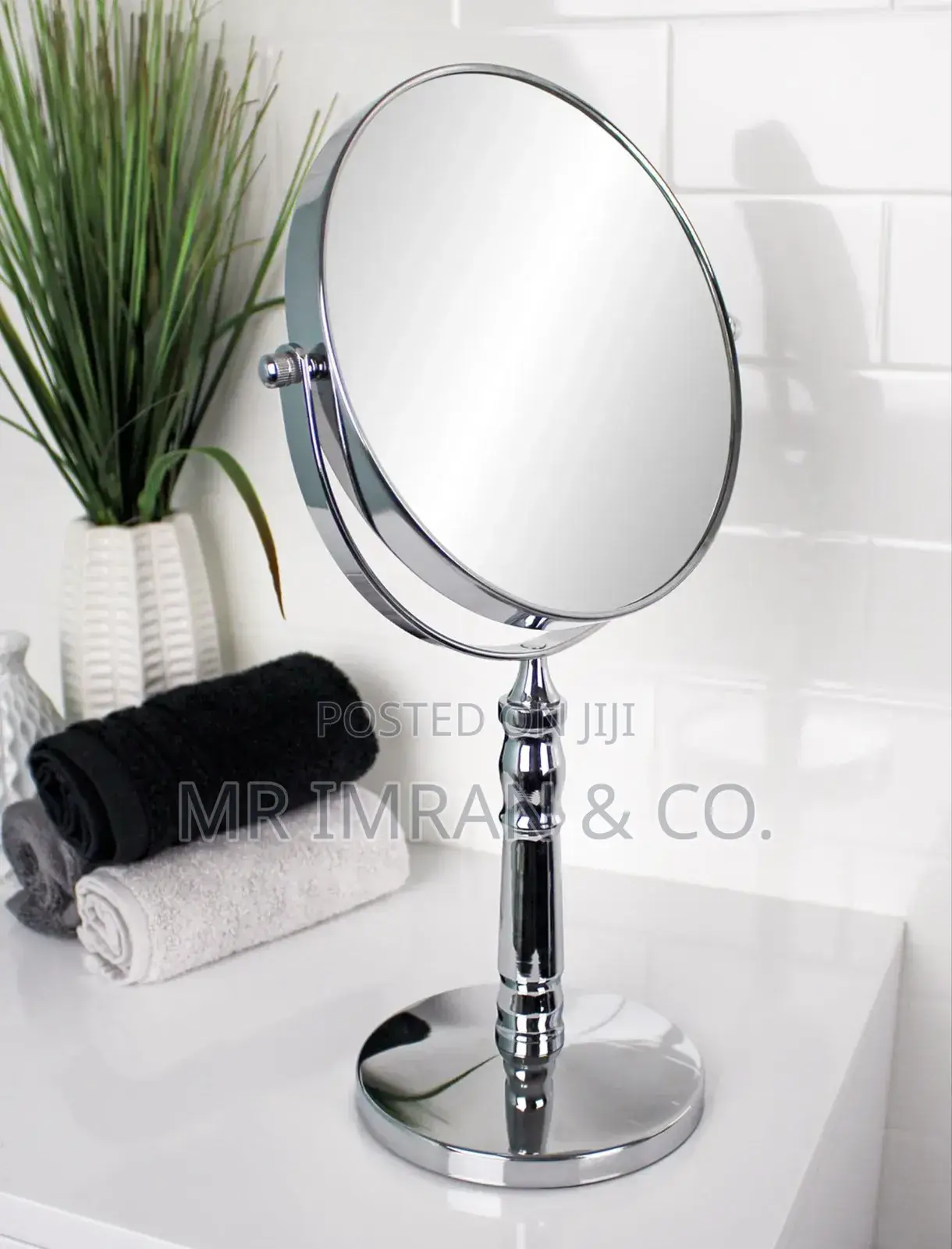 7x Magnifying Chrome Makeup Vanity Mirror