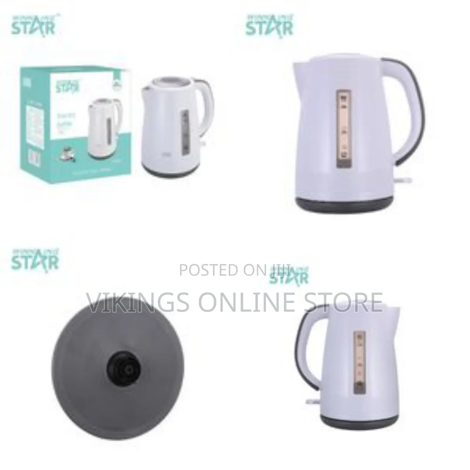 Winning Star 1.7 Litre Cordless Electric Kettle With Transparent