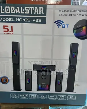 Global Star Home Theater System Gs-V85 100w 5.1 With Bluetooth, Fm