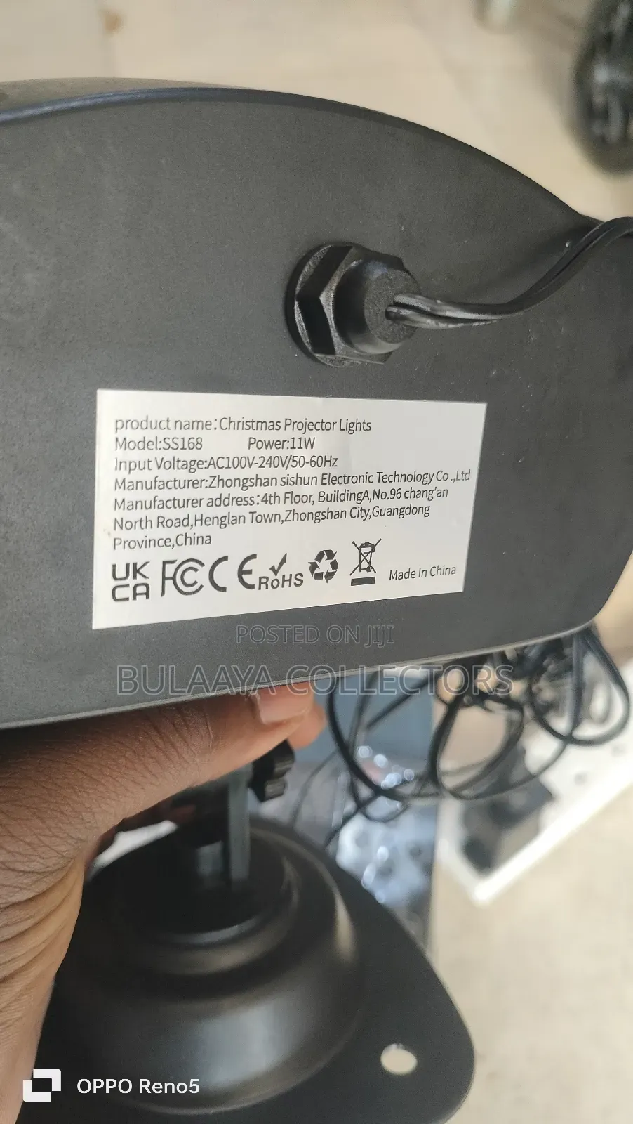 Uk Used Nacatin Brand "Snowflake Projector Light" Shaped Like an Owl.