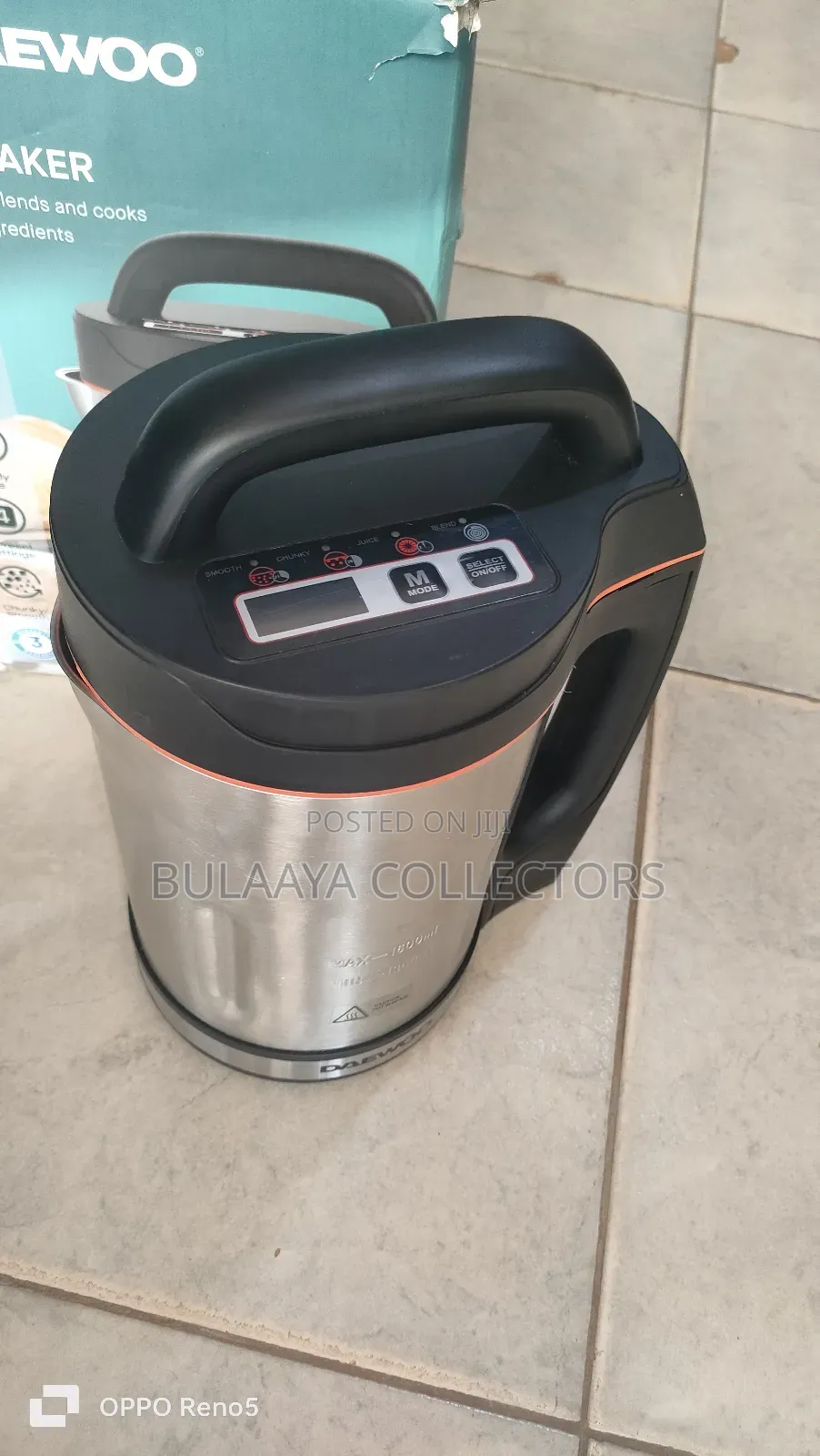 Uk Used Daewoo 1.6l 1000w Stainless Steel Soup Maker.