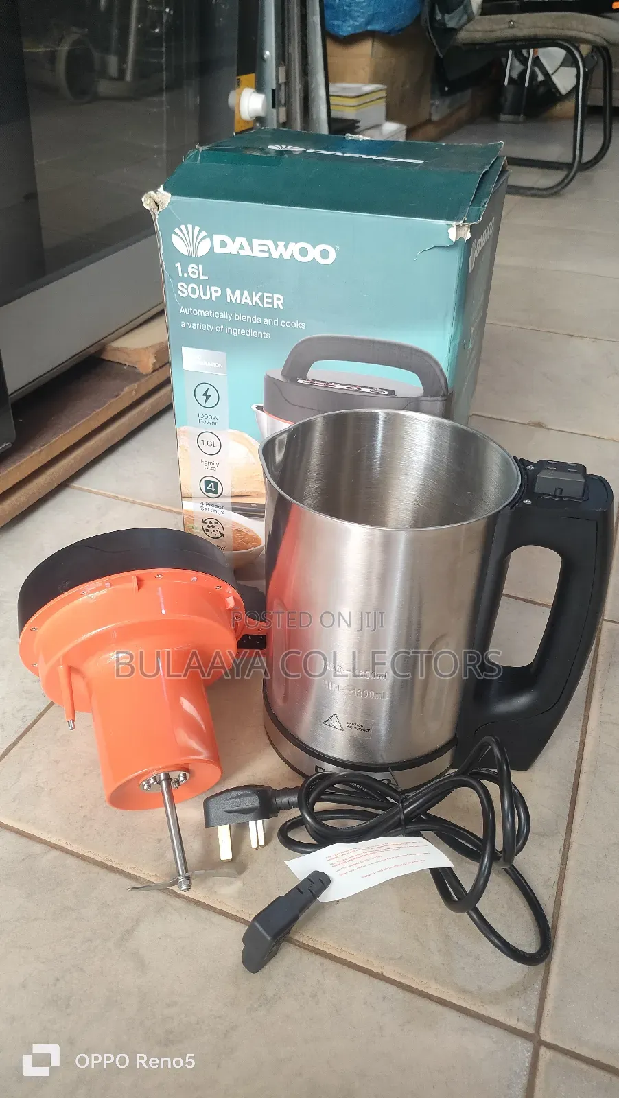 Uk Used Daewoo 1.6l 1000w Stainless Steel Soup Maker.