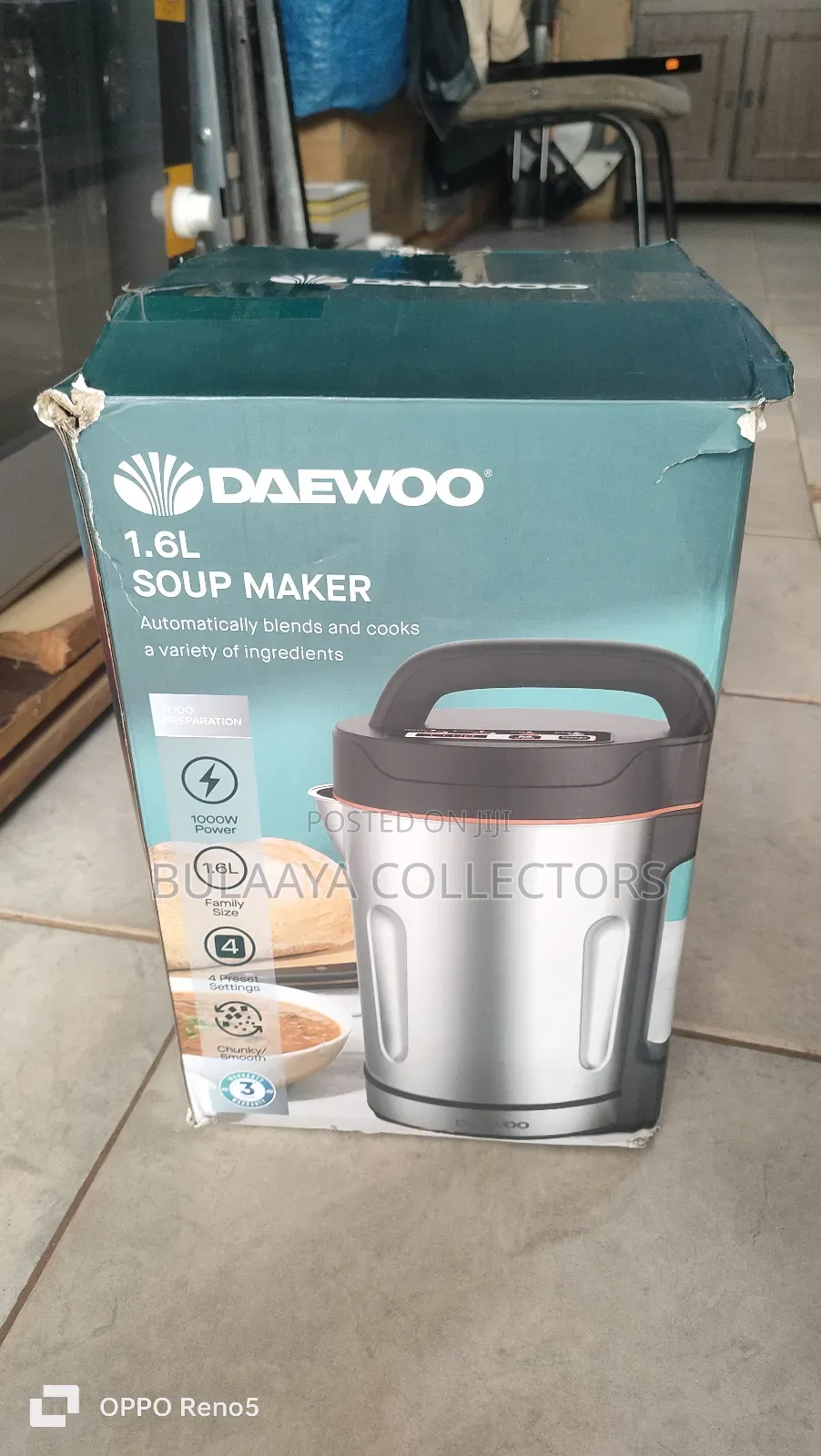 Uk Used Daewoo 1.6l 1000w Stainless Steel Soup Maker.