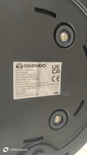 Uk Used Daewoo 1.6l 1000w Stainless Steel Soup Maker.
