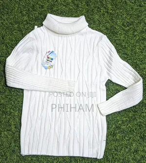 Kids Sweaters in Peach, White and Pink