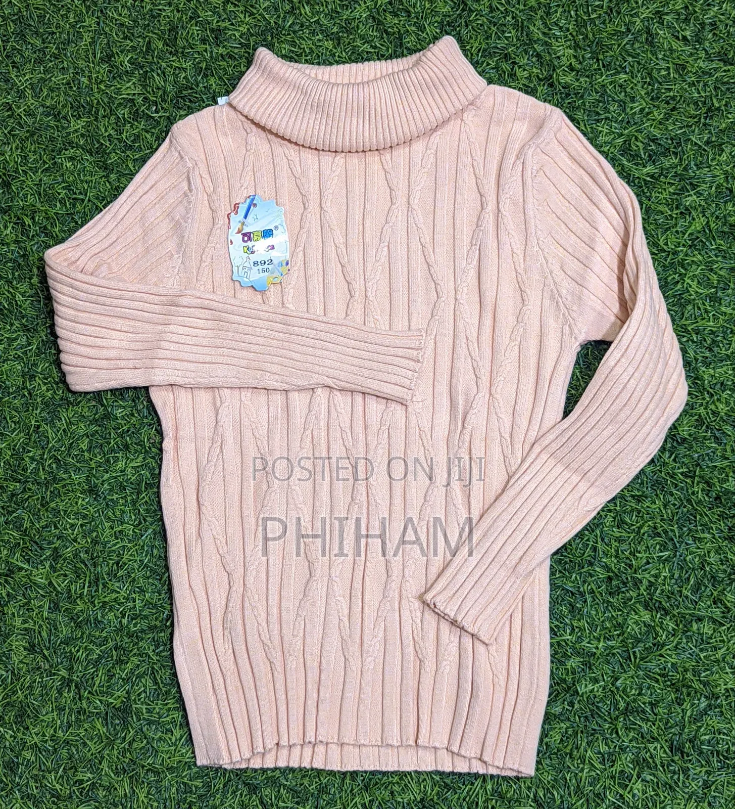 Kids Sweaters in Peach, White and Pink