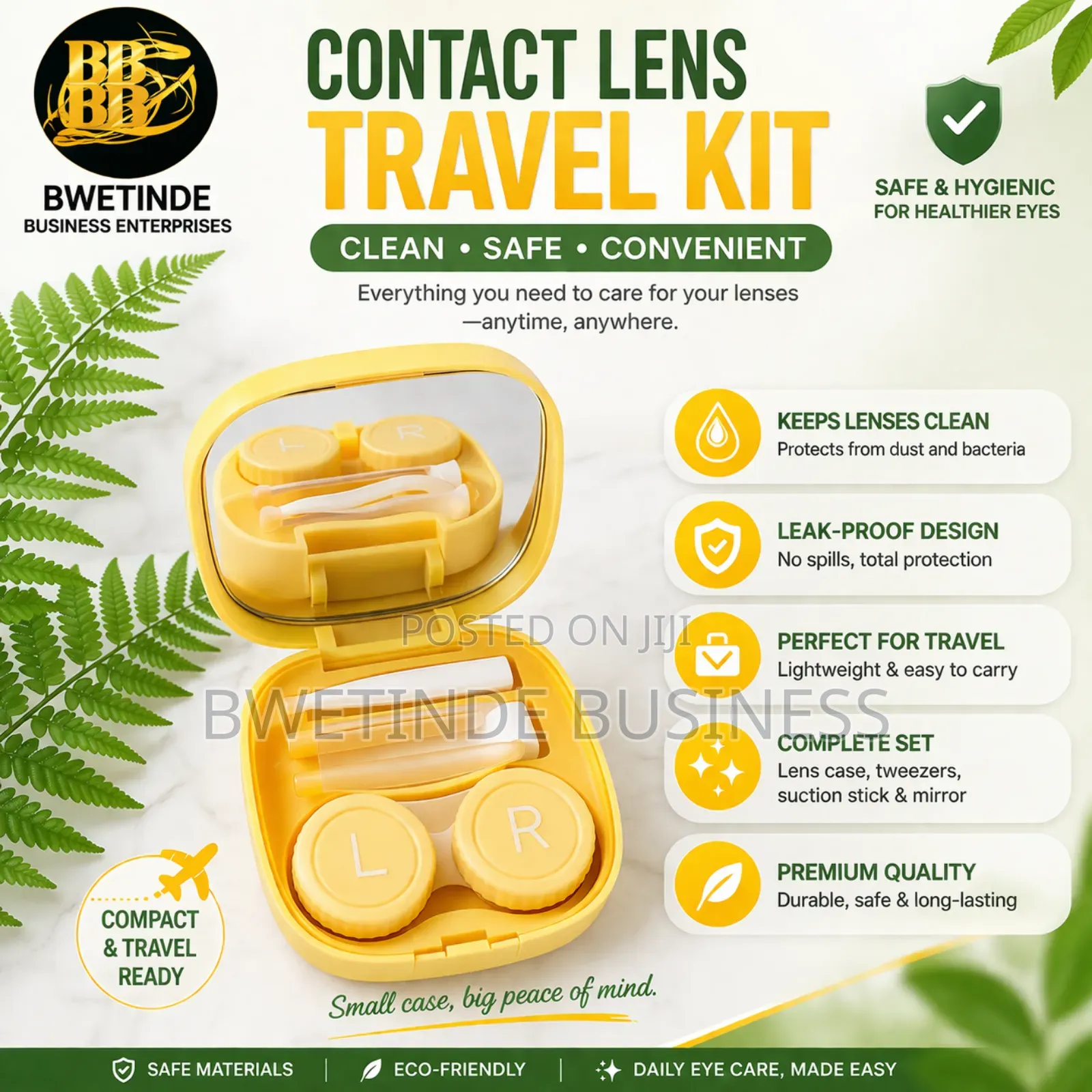Eye Contact Lenses Case With Cleaner Washer And Lens Case