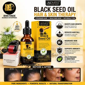 Black Seed Oil + Derma Roller Hair Growth Skin Care Combo Kit