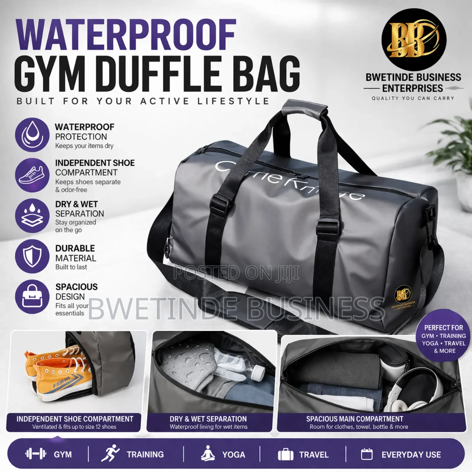 Waterproof Gym Duffle Bag