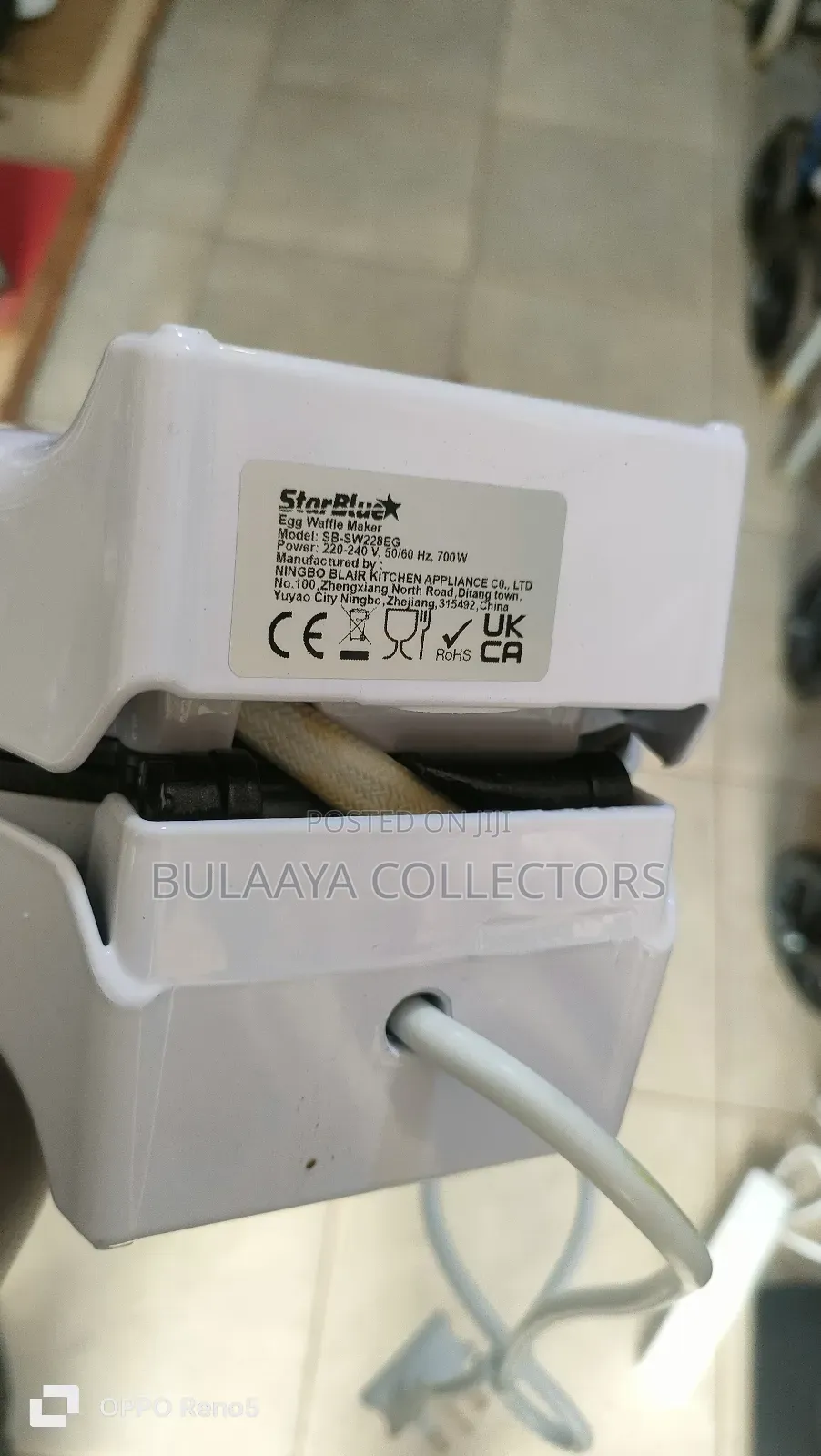 Uk Used Starblue Hong Kong Style Bubble Egg Waffle Maker.