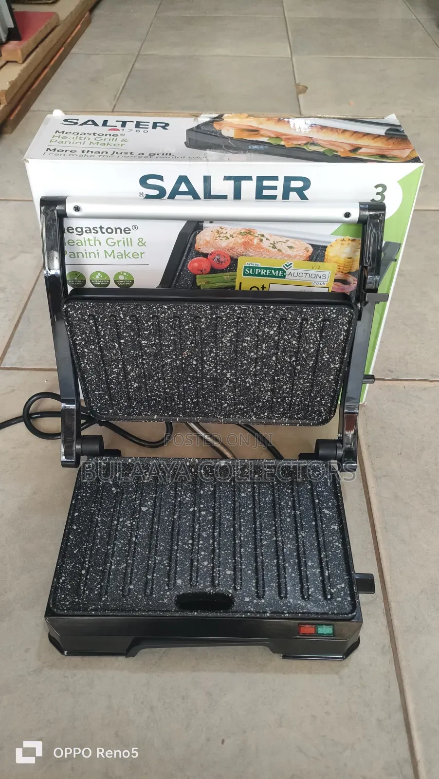 Uk Used Salter Megastone Health Grill Panini Maker.