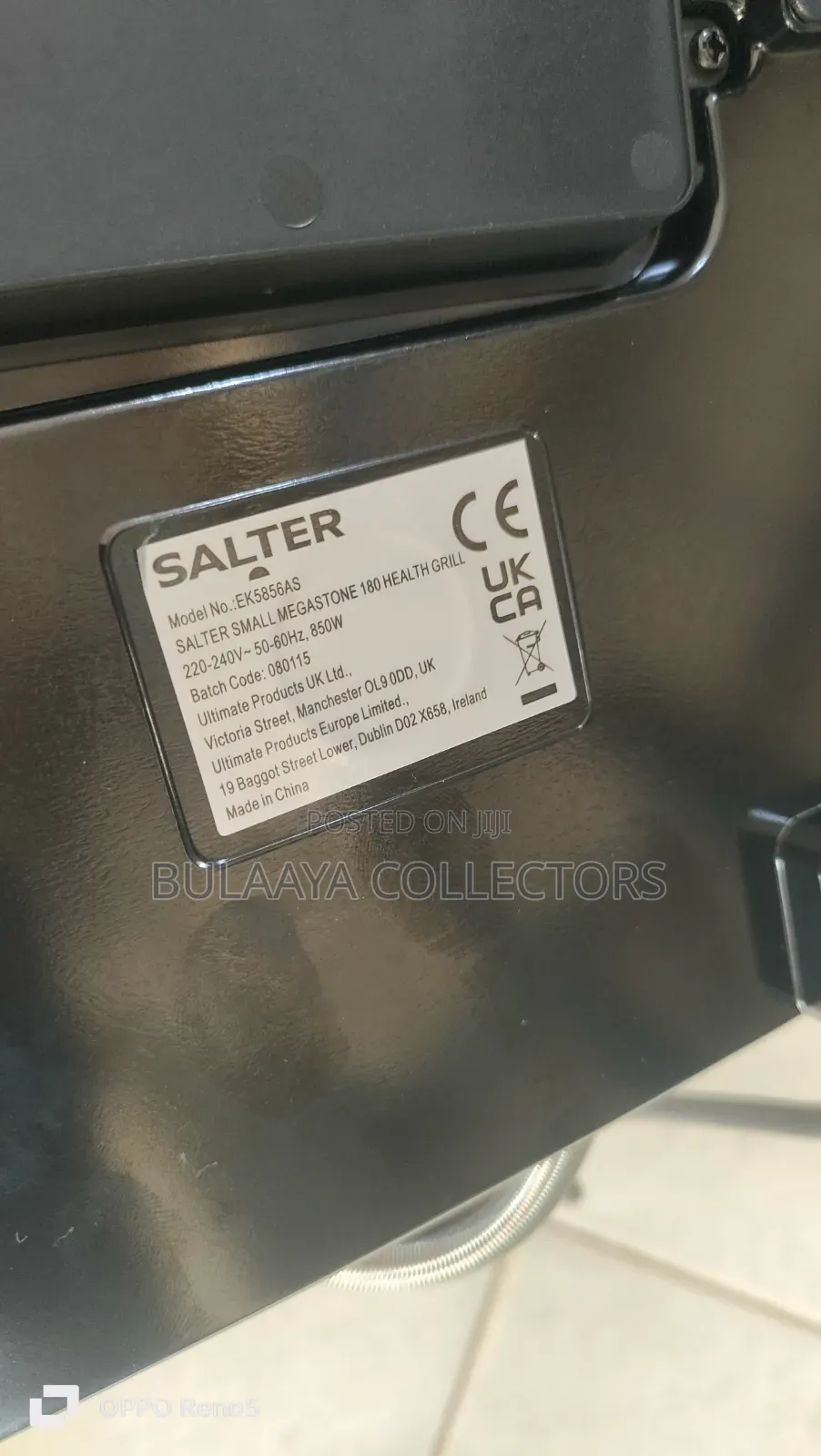 Uk Used Salter Megastone Health Grill Panini Maker.