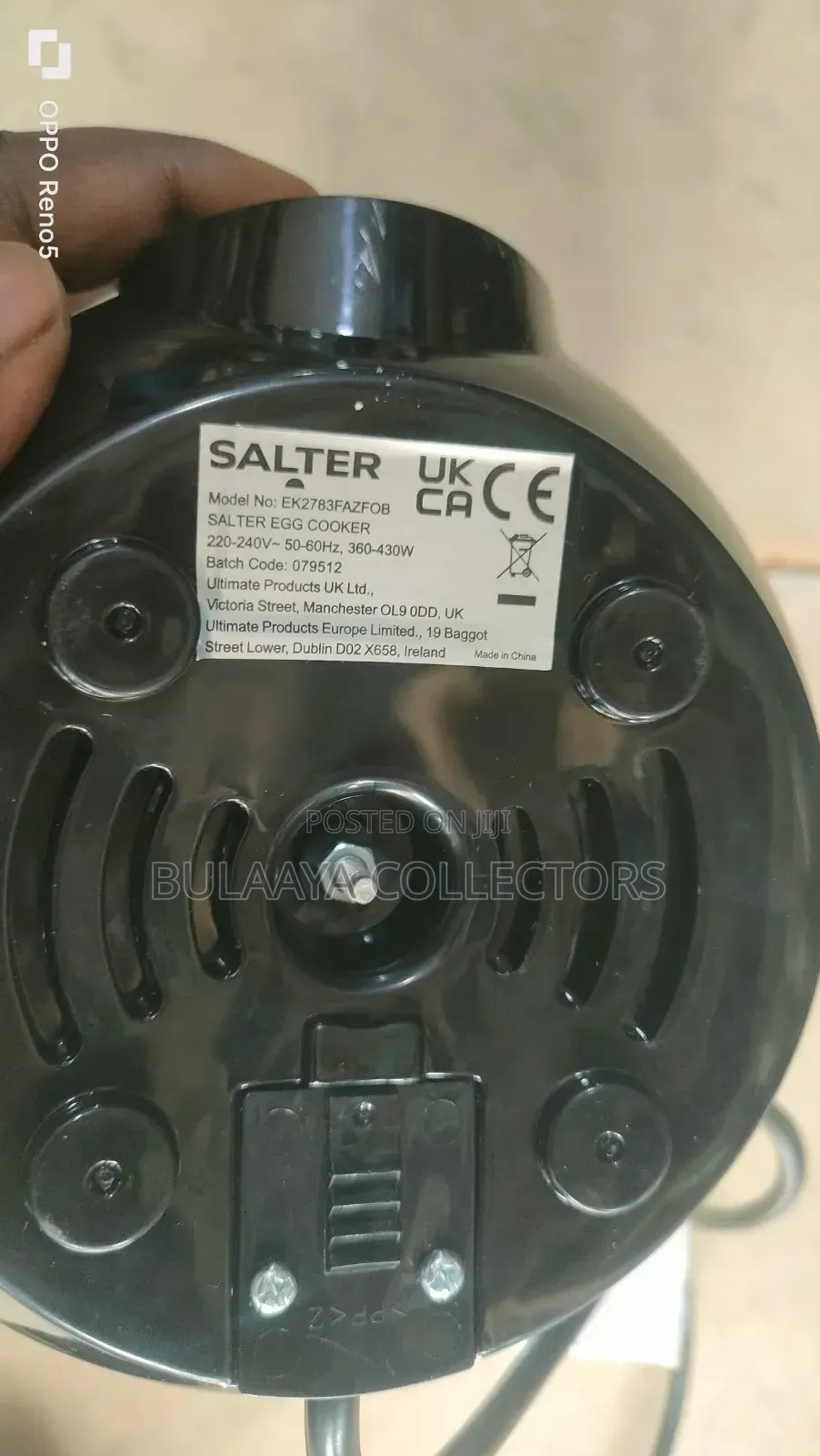 Uk Used Salter Electric Egg Cooker/ Egg Boiler.