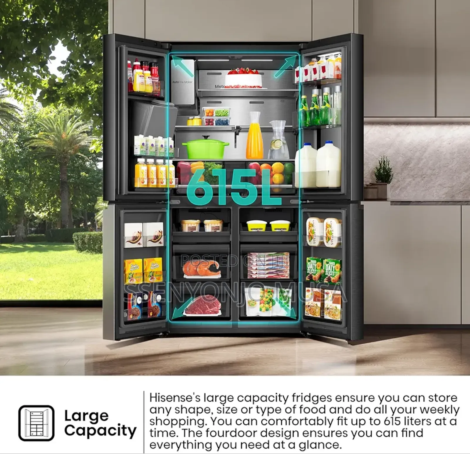 Hisense Knock Knock Fridge 780l – 4 Door French Door, Water Dispenser