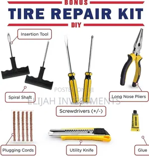 Portable 12v Dual-Cylinder Car Air Compressor and Tire Repair Kit