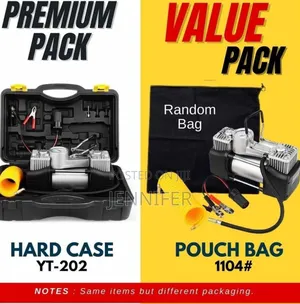 Portable 12v Dual-Cylinder Car Air Compressor and Tire Repair Kit
