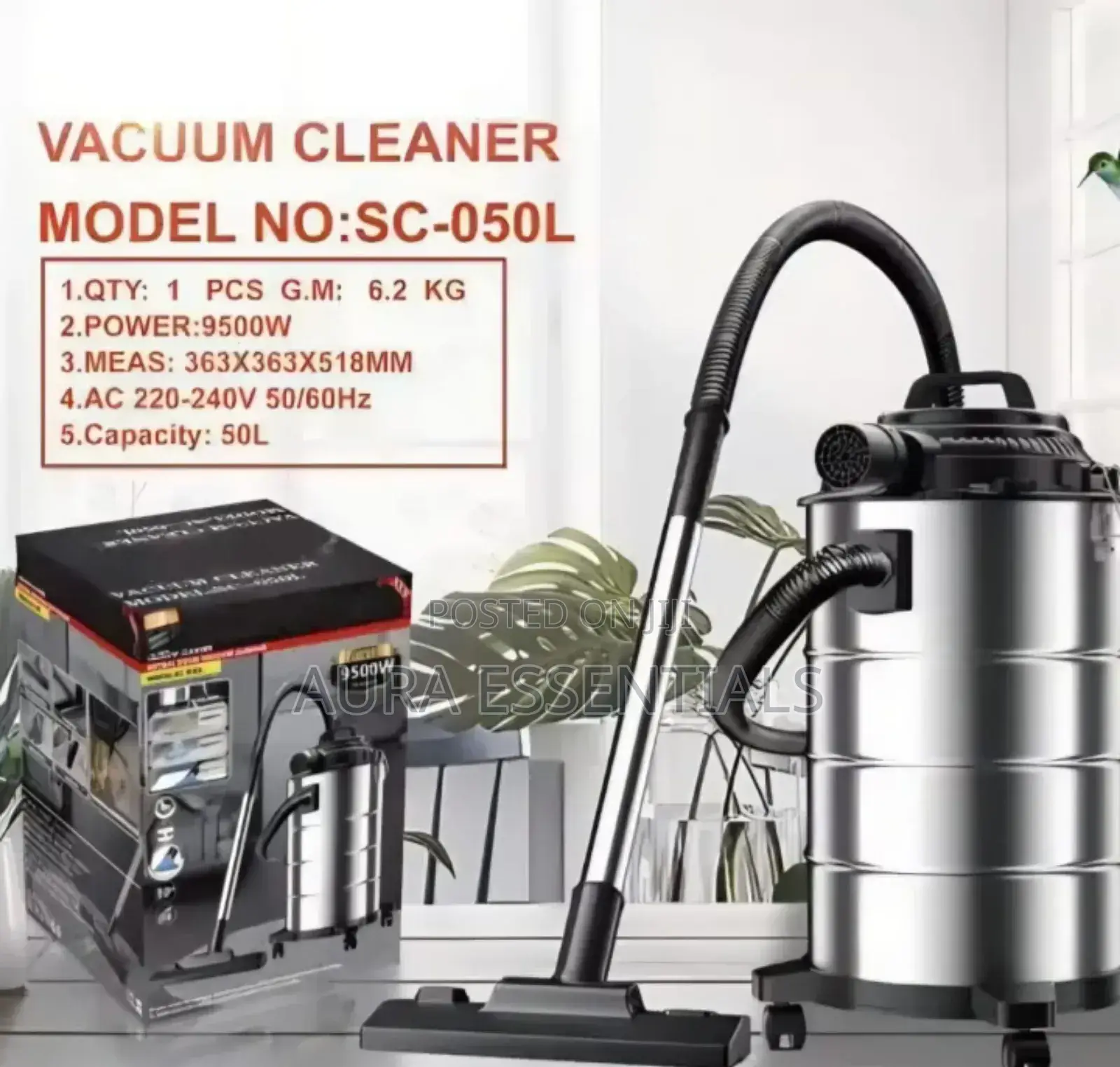 Silver Love Industrial Wet and Dry Vacuum Cleaner