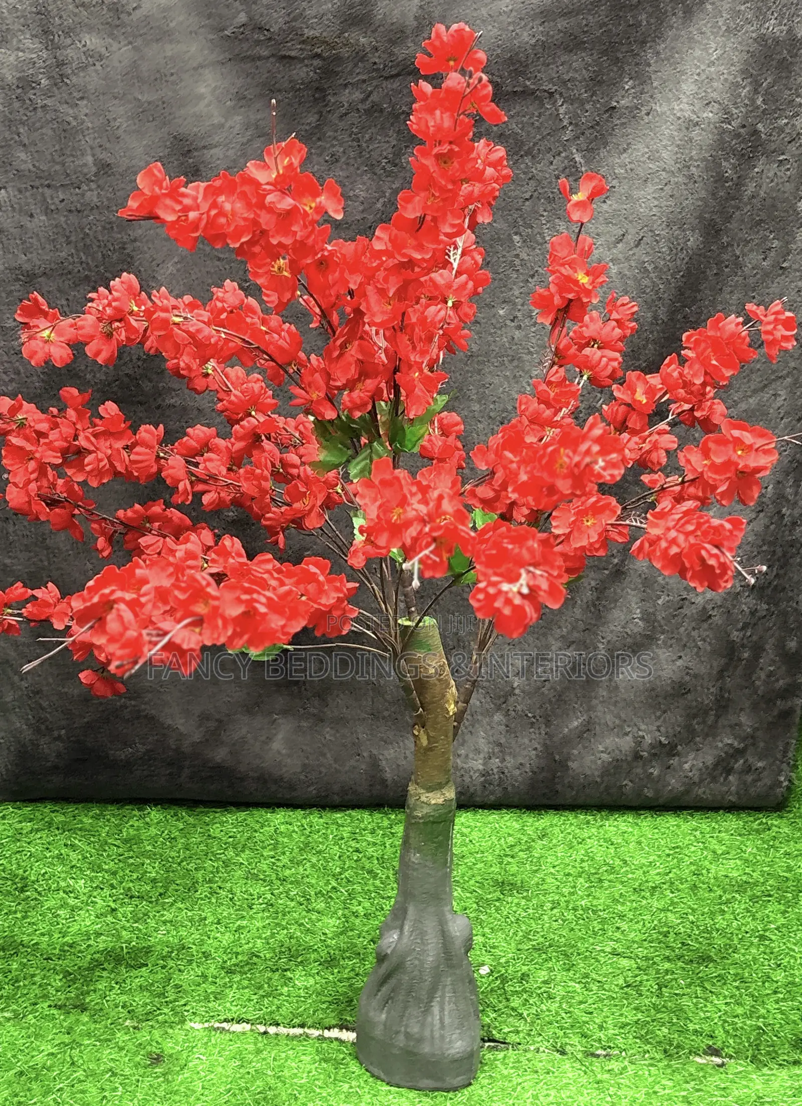 Artificial Plant With Vessel and White Stones
