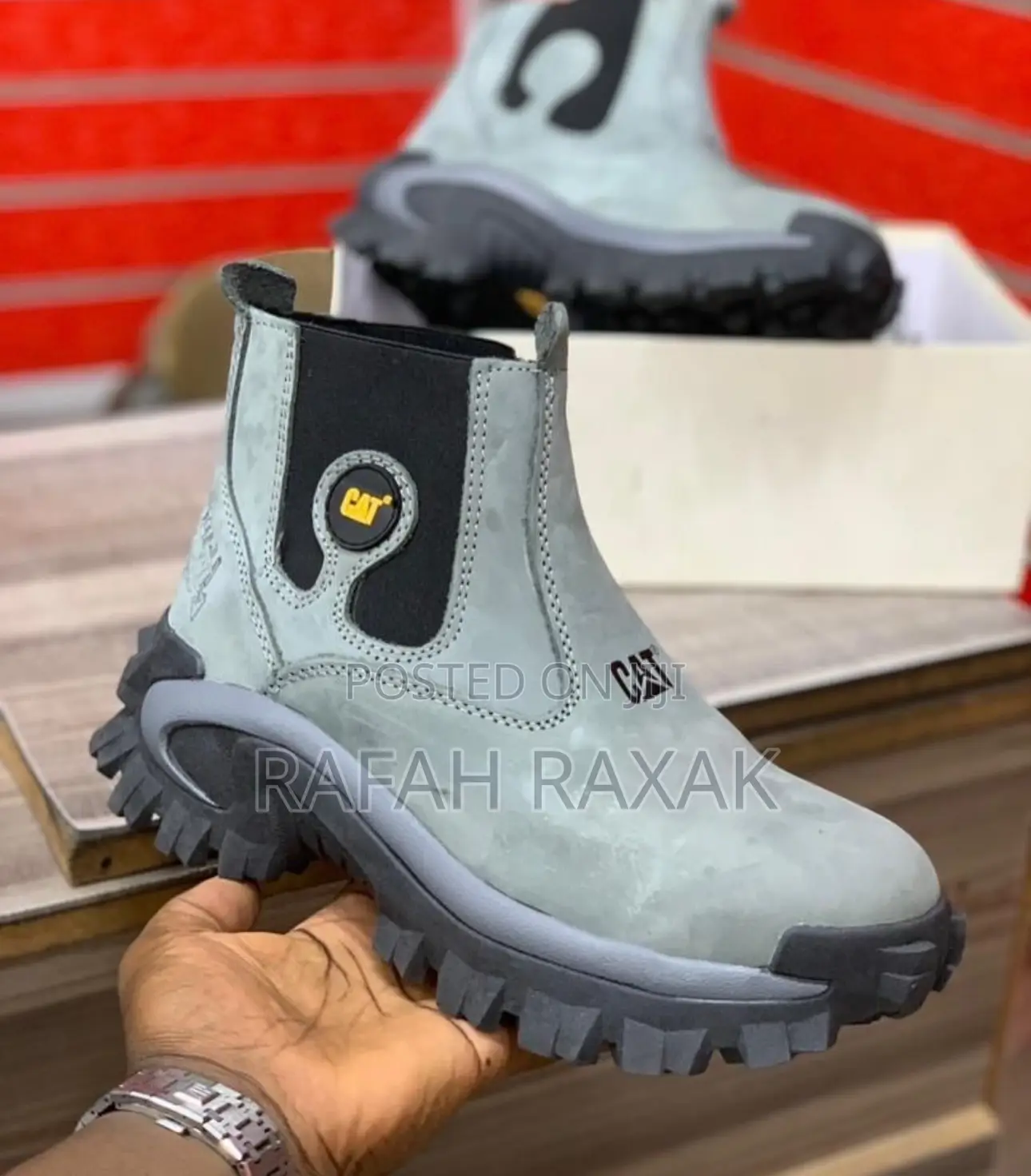 Original Grey Caterpillar (Cat) Hard Work Casual Ankle Boots