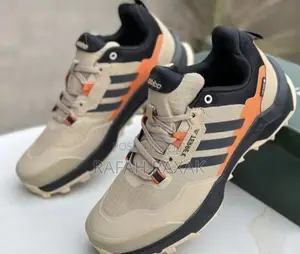 Men’S Beige Adidas Terrex Ax4 Gore-Tex Hiking Sneakers