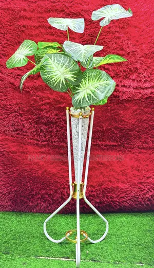 Artificial Plant With Vessel and White Stones
