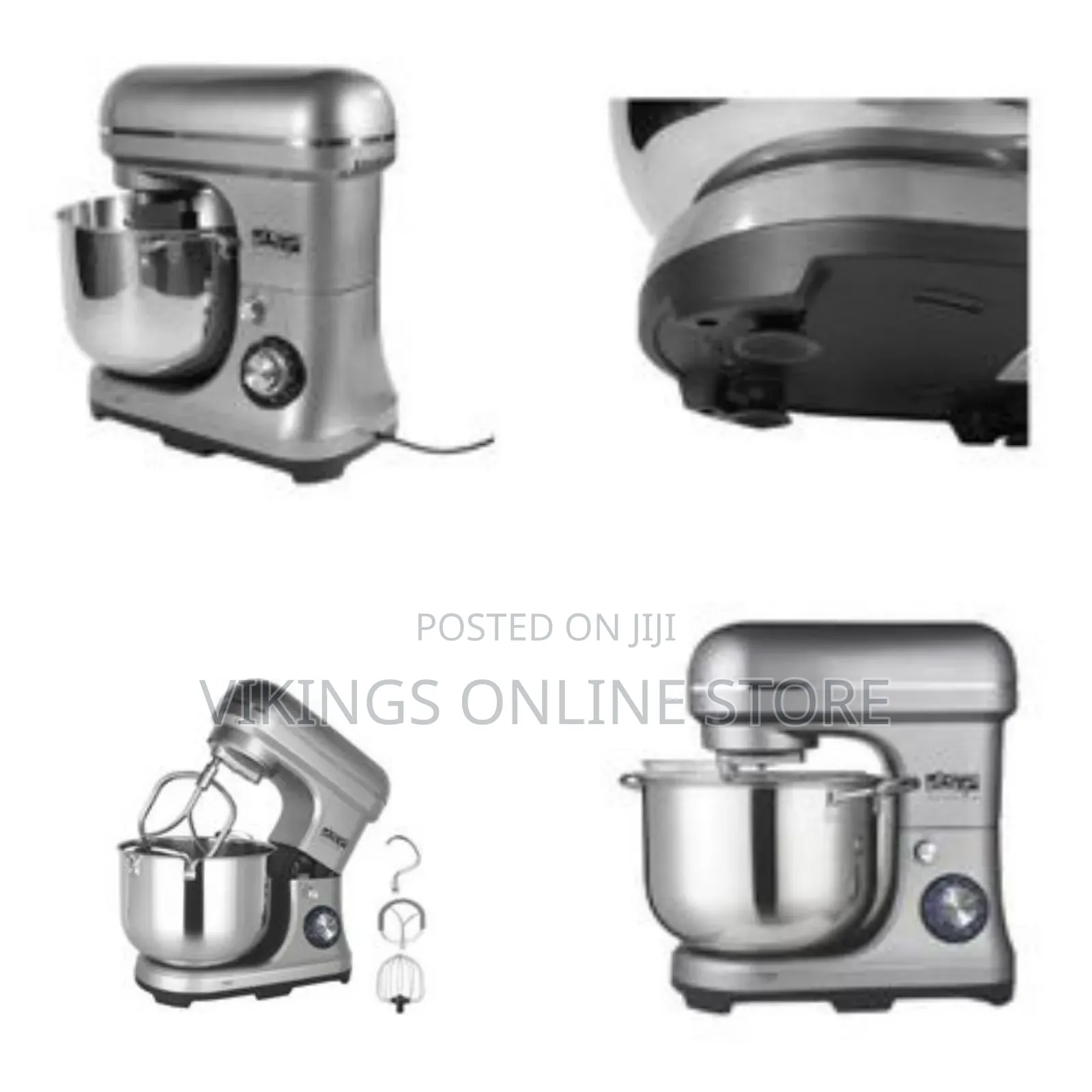 DSP 10l, 8 Speed Blender Dough Hand Stand Mixer Food Processor- Silver