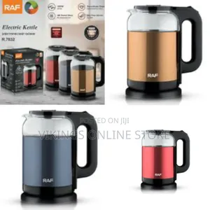 Raf 2 Litre Electric Glass Kettle Cordless With Blue Led Light